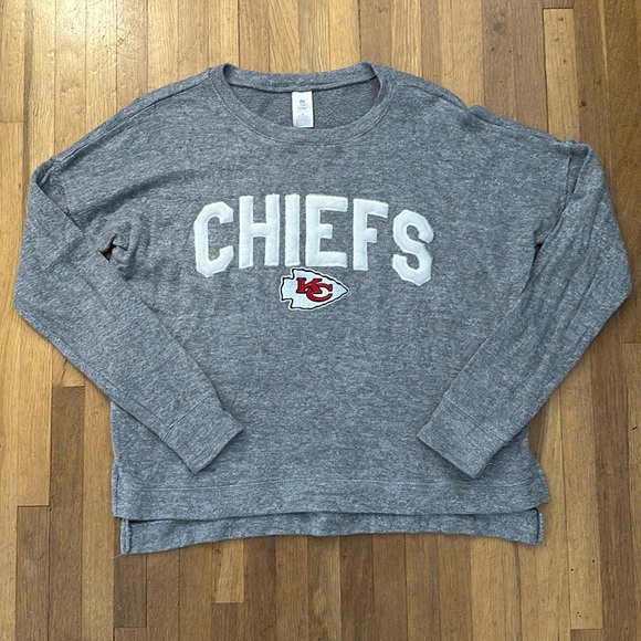 NFL Tops - NFL Team Apparel | grey Chiefs long sleeve sweater